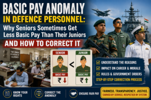 Basic Pay Anomaly in Defence Personnel: Why Seniors Sometimes Get Less Basic Pay Than Their Juniors and How to Correct It