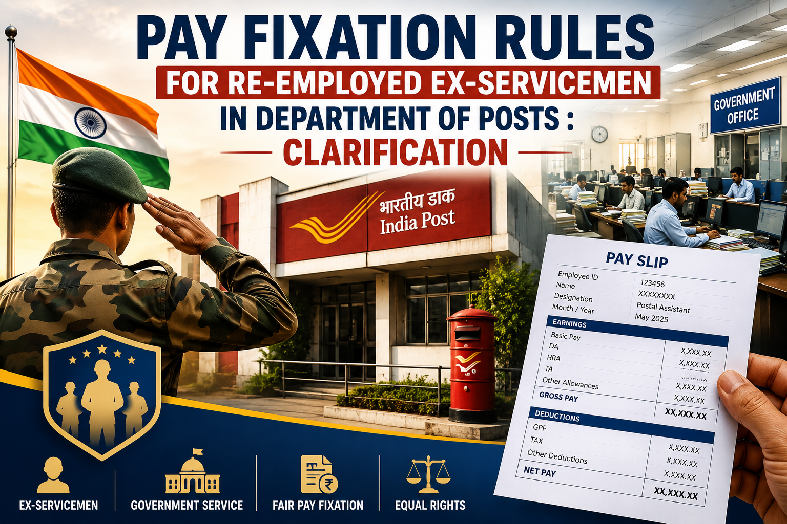 Re-employed Ex-Servicemen Pay Fixation