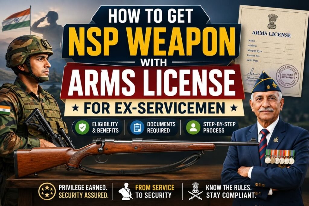 Process of NSP Weapon Arms License for Exservicemen