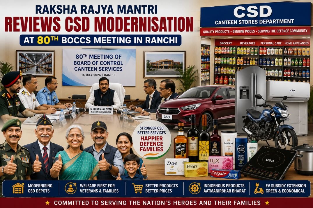 Raksha Rajya Mantri Reviews CSD Reforms at 80th BOCCS Meeting: Major Boost for Veterans, Defence Families & Aatmanirbhar Bharat