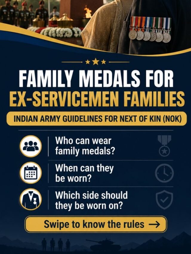 Exservicemen Family Can Wear Medal : Rules Update