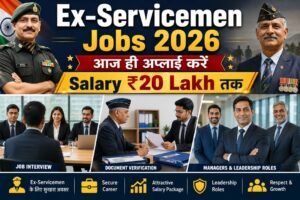 Ex-Servicemen Jobs 2026 आज ही अप्लाई करें : Salary ₹20 Lakh तक