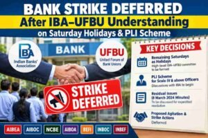 Bank Unions Defer Strike Action After Understanding Reached with IBA: Key Decisions on Saturdays and PLI Scheme 1 bank strike update