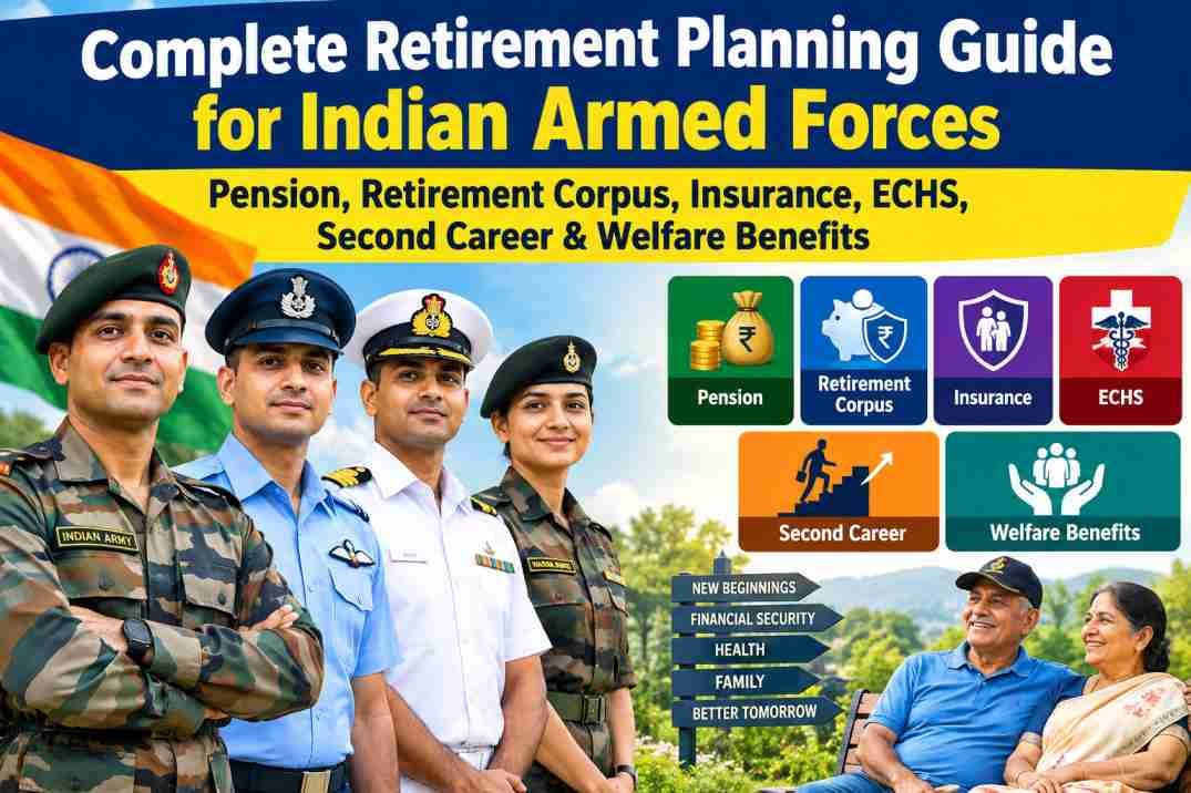 Complete Retirement Planning Guide for Indian Armed Forces: Pension, Retirement Corpus, Insurance, ECHS, Second Career & Welfare Benefits